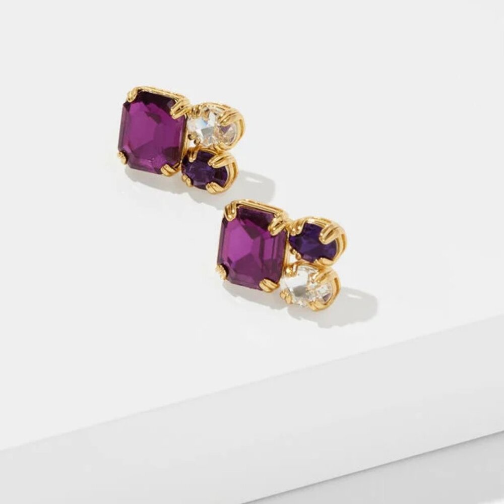 Talbots Crystal Ensemble Stud Earrings - New With Tag